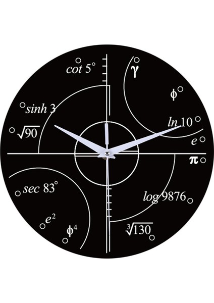 Modern Yuvarlak Matematik Duvar Saati Çocuklar Için 12IN Kuvars Saatler Ev Ofis Okul Parabol (Yurt Dışından)