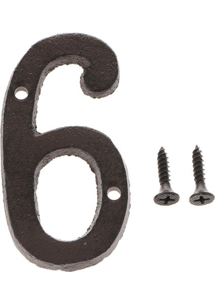 Dökme Demir Metal Kapı Numarası Işareti Plak Ev Bahçe Adı Adres Işareti Plaka Numarası 6 (Yurt Dışından) fırsatları