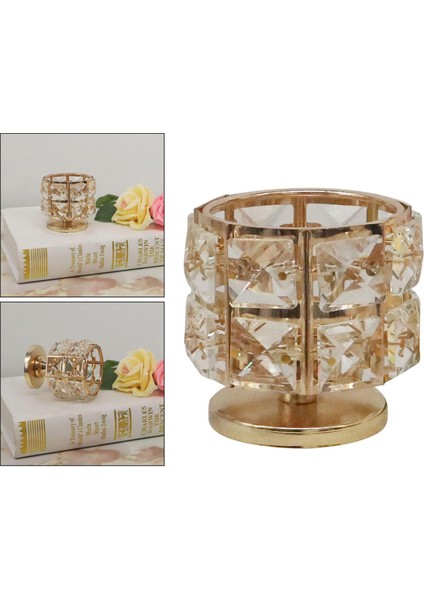 Diamante Tealight Mumluklar Kristal Şamdanlar Tepsi Düğün Ev Için 8x7.5 cm (Yurt Dışından)