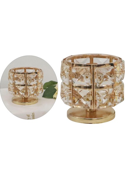 Diamante Tealight Mumluklar Kristal Şamdanlar Tepsi Düğün Ev Için 8x7.5 cm (Yurt Dışından)