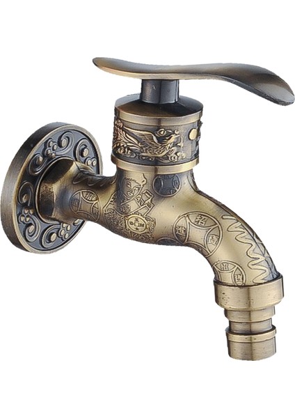 Antika Duvar Dağı Bibcock Bahçe Çamaşır Makinesi Musluk Açık Paspas Musluklar Bronz (Yurt Dışından)
