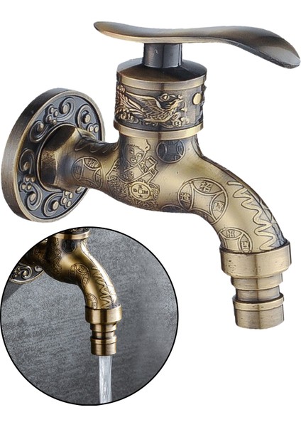 Antika Duvar Dağı Bibcock Bahçe Çamaşır Makinesi Musluk Açık Paspas Musluklar Bronz (Yurt Dışından) modelleri