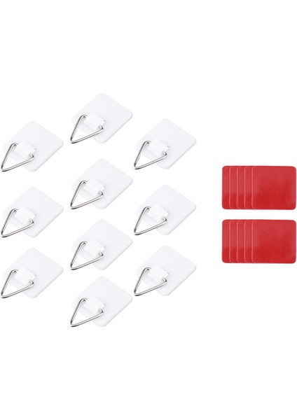 10X Görünmez Yapışkan Plaka Askı Duvar Için Dikey Plaka Tutucular Set (Yurt Dışından)