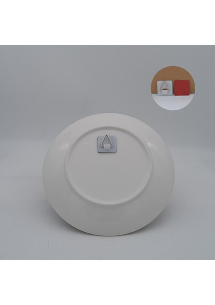 10X Görünmez Yapışkan Plaka Askı Duvar Için Dikey Plaka Tutucular Set (Yurt Dışından)
