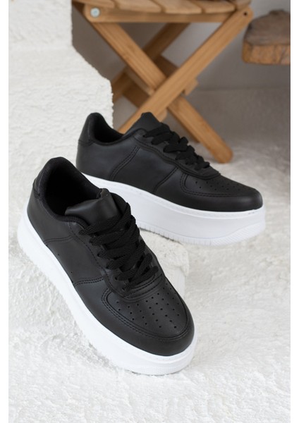 Imershoes Günlük Kadın Sneaker Bağcıklı Hafif Kalın Yüksek Tabanlı Yürüyüş Nefes Alan Spor Ayakkabı 451