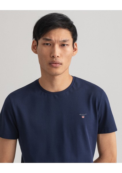 Erkek Lacivert Slim Fit T-Shirt 2023017.433 indirimleri