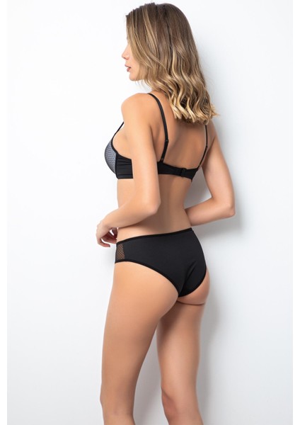Push-Up Dolgulu Çapraz Biye Detaylı Sütyen Takım modelleri