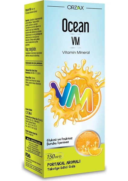 Ocean Vitamin Mineral Şurup 150 ml