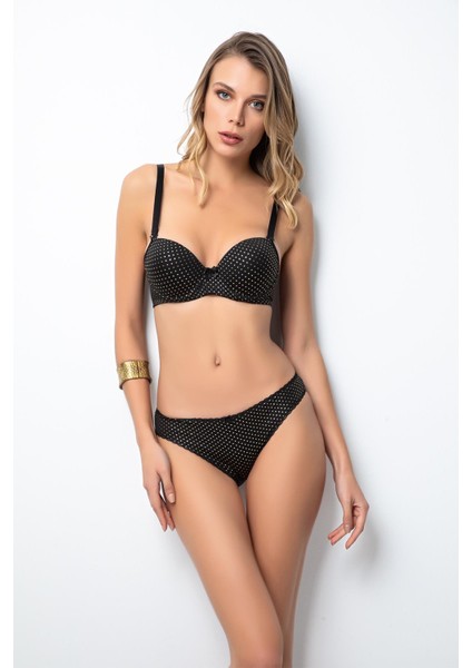 Push-Up Dolgulu Gold Puantiyeli Sütyen Takım fiyatları