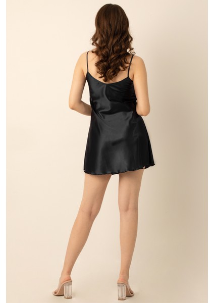 Doremi Ince Askılı Kısa Saten Gecelik indirimleri