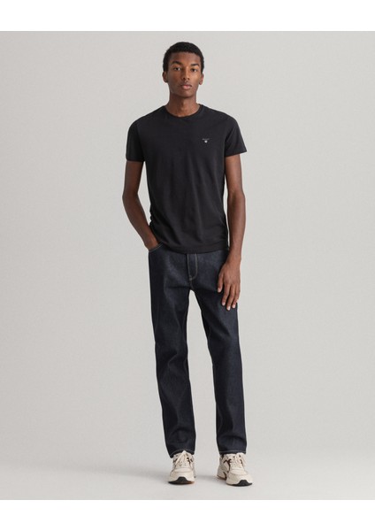 Erkek Siyah Slim Fit T-Shirt 2023017.5