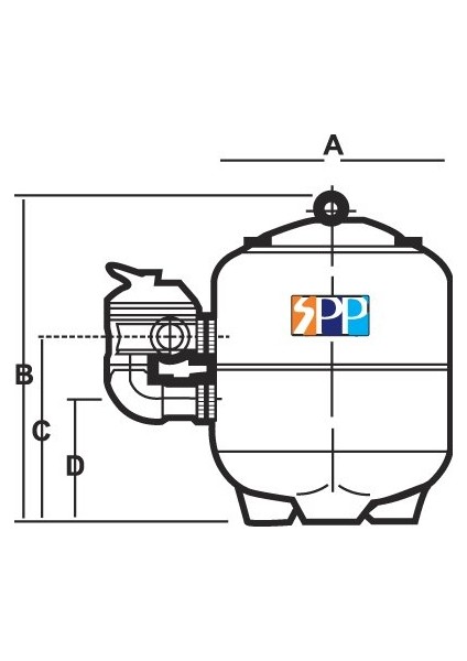 Polyester Havuz Kum Filtresi 650 mm