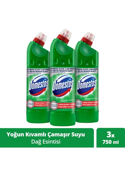 Çamaşır Suyu Dağ Esintisi 750 ml - 3lü Paket