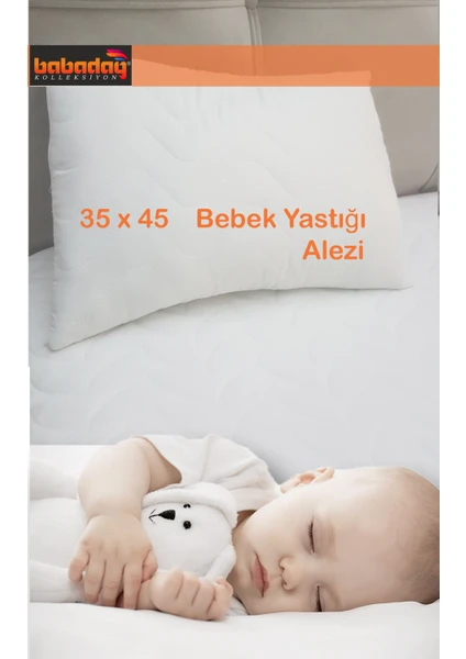 Yastık Alezi Bebek Yastığı Için 35X45CM Kapitoneli Fermuarlı