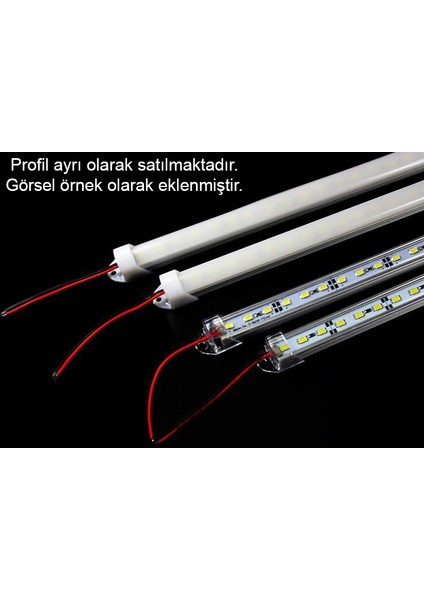 12 Volt Bantlı 5630 Ledli LED Bar  Alüminyum Çubuk LED 72 Ledli Kırmızı