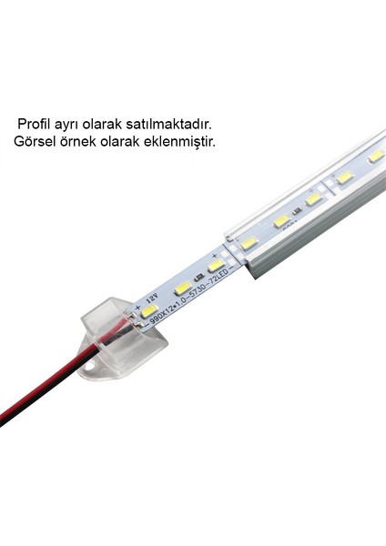 12 Volt Bantlı 5630 Ledli LED Bar  Alüminyum Çubuk LED 72 Ledli Günışığı 3000-3200K