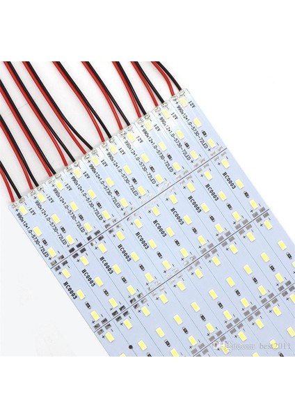 12 Volt Bantlı 5630 Ledli LED Bar Alüminyum Çubuk LED 72 Ledli Soğuk Beyaz 10000-15000K