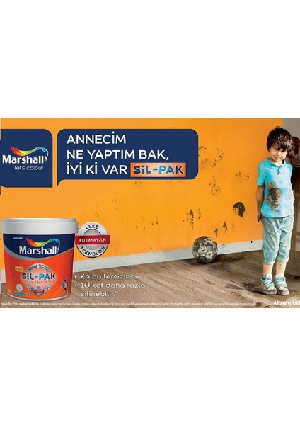Sil-Pak Tam Silinebilir Silikonlu Iç Cephe Duvar Boyası 2,5 Lt Islak Kum