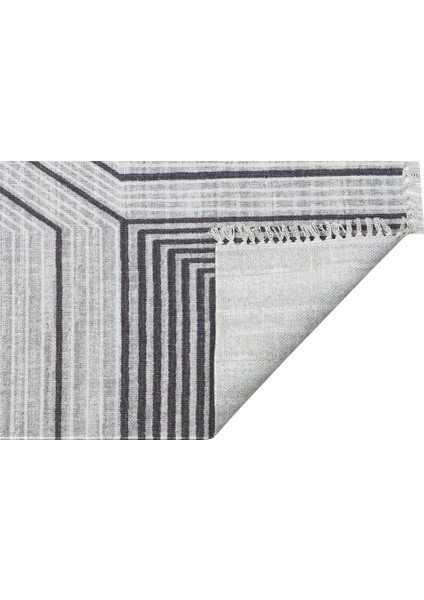 Asos As 05 Grey Jüt Görünümlü Yıkanabilir Kilim