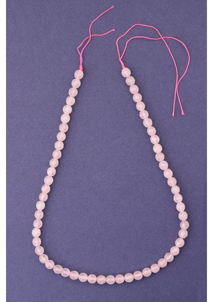 Pembe Kuvars Doğal Taş Dizi 6 mm Fasetli Küre Kesim fiyatları