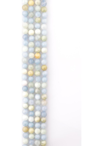 Akuamarin - Heliodor Doğal Taş Dizi 8 mm Küre Kesim