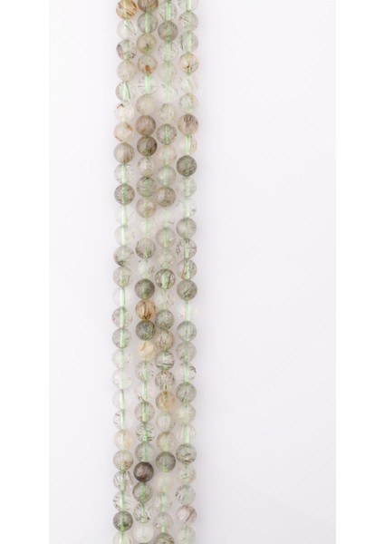 Yeşil Turmalin Doğal Taş Dizi 8 mm Küre Kesim