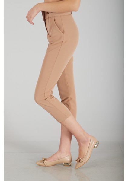 Camel Geniş Kemerli Bilek Paça Klasik Pantolon 0303553.09 modelleri
