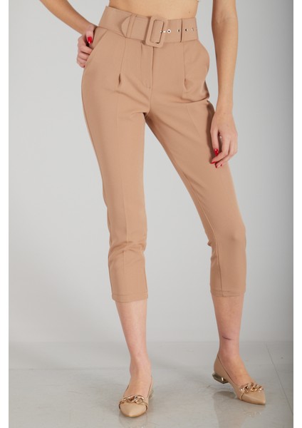 Camel Geniş Kemerli Bilek Paça Klasik Pantolon 0303553.09 fırsatları