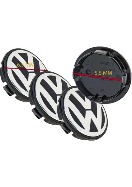 Volkswagen Eos Jant Göbeği Arma Takım 2013-2016 Model Arası Araçlara Uyumlu 3B7601171