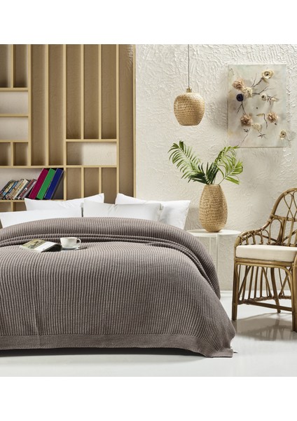 CAP2101 Betires Home Çift Kişilik Örgü Battaniye