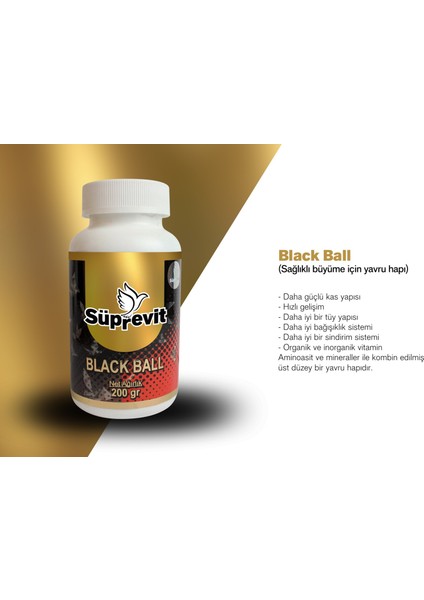 Black Ball 200 Gr. Yavru Güvercin Için Sağlıklı ve Hızlı Büyüme Sağlayıcı