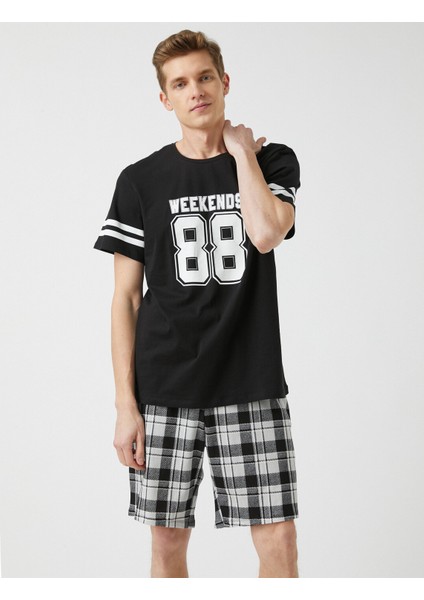Erkek Pamuklu Baskılı Pijama Set