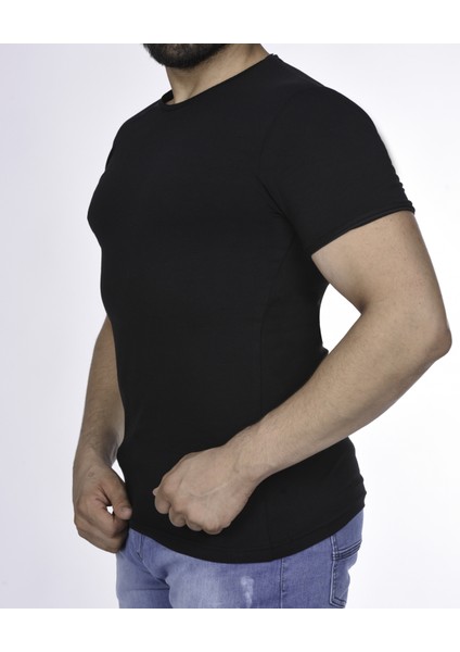 Suprem Kısa Kol Pis Dikiş Slimfit Düz Tshirt -1884 fiyatları