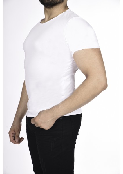 Suprem Kısa Kol Pis Dikiş Slimfit Düz Tshirt -1884 fiyatları