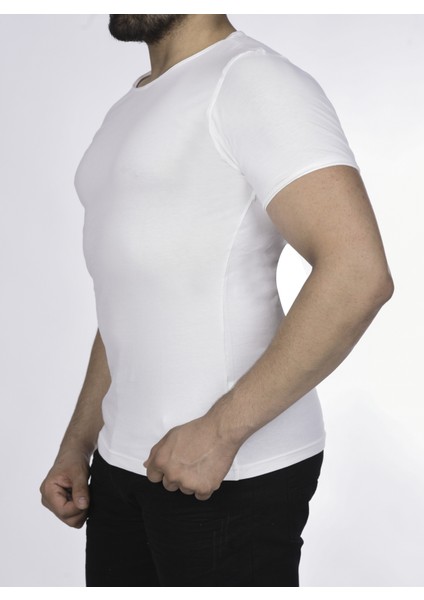 Suprem Kısa Kol Pis Dikiş Slimfit Düz Tshirt -1884 fiyatları