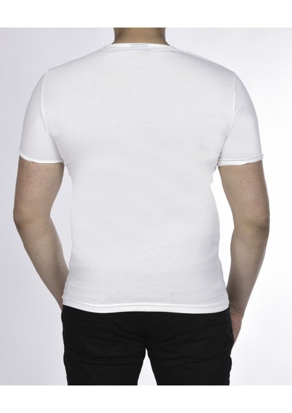 Suprem Kısa Kol Pis Dikiş Slimfit Düz Tshirt -1884 modelleri