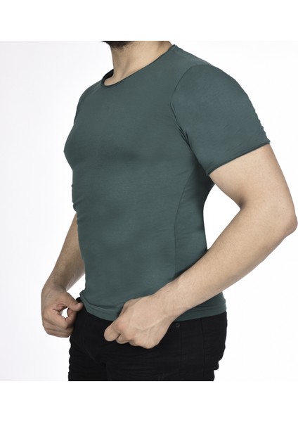 Suprem Kısa Kol Pis Dikiş Slimfit Düz Tshirt -1884 fiyatları