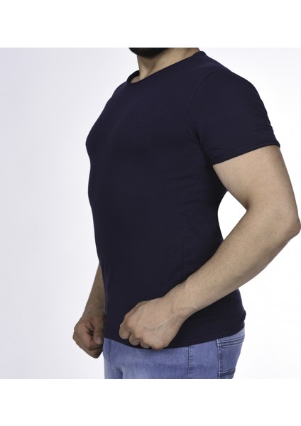 Suprem Kısa Kol Pis Dikiş Slimfit Düz Tshirt -1884 fiyatları