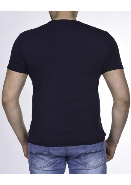 Suprem Kısa Kol Pis Dikiş Slimfit Düz Tshirt -1884 modelleri