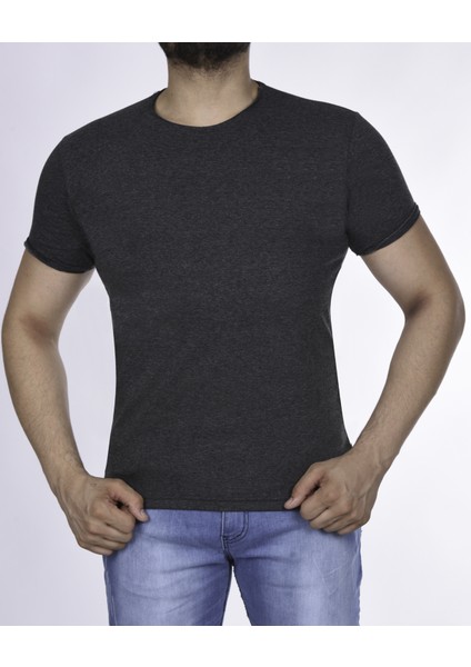 Suprem Kısa Kol Pis Dikiş Slimfit Düz Tshirt -1884