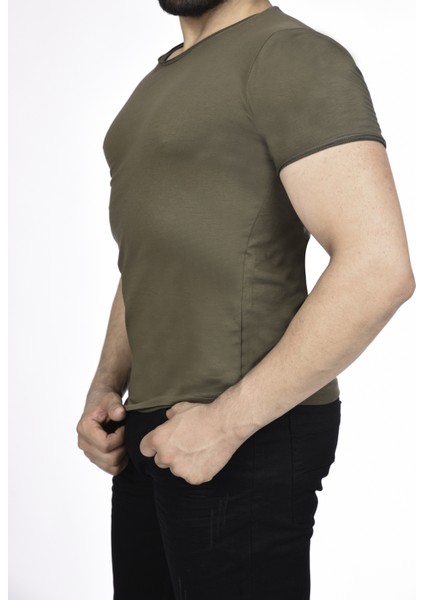 Suprem Kısa Kol Pis Dikiş Slimfit Düz Tshirt -1884 fiyatları