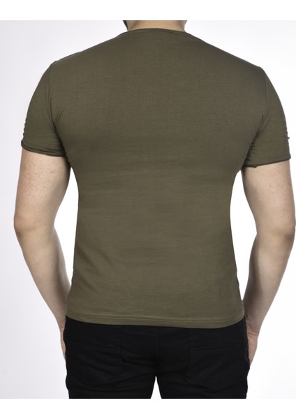 Suprem Kısa Kol Pis Dikiş Slimfit Düz Tshirt -1884 modelleri