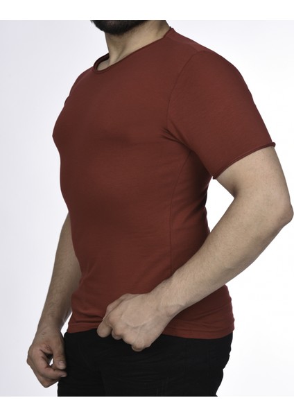 Suprem Kısa Kol Pis Dikiş Slimfit Düz Tshirt -1884 fiyatları