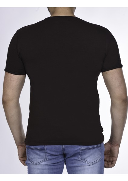 Suprem Kısa Kol Pis Dikiş Slimfit Düz Tshirt -1884 modelleri