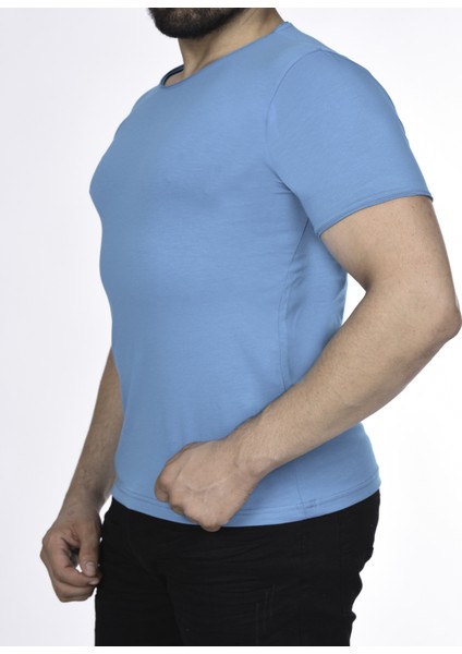 Suprem Kısa Kol Pis Dikiş Slimfit Düz Tshirt -1884 fiyatları