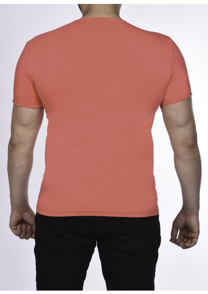 Suprem Kısa Kol Pis Dikiş Slimfit Düz Tshirt -1884 modelleri