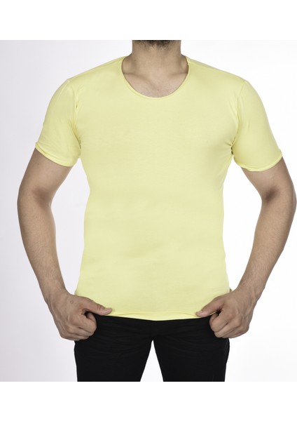 Suprem Kısa Kol Pis Dikiş Slimfit Düz Tshirt -1884