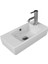 Seramik Turkuaz Cerastyle (City) Dar Alanlar Için Özel Lavabo 25X50 (Sağ) 1