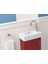 Seramik Turkuaz Cerastyle (City) Dar Alanlar Için Özel Lavabo 25X50 (Sağ) 2