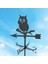 Hayvan Silueti Heykelcik Bahçe Kazanı Weathervane Baykuş ile Tavan Hava Kanadı (Yurt Dışından) 5
